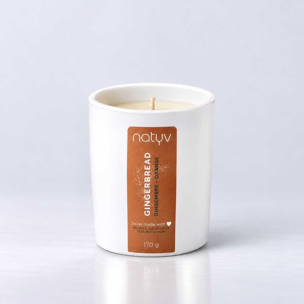 Bougie Gingerbread Natyv aux notes de gingembre et d’orange