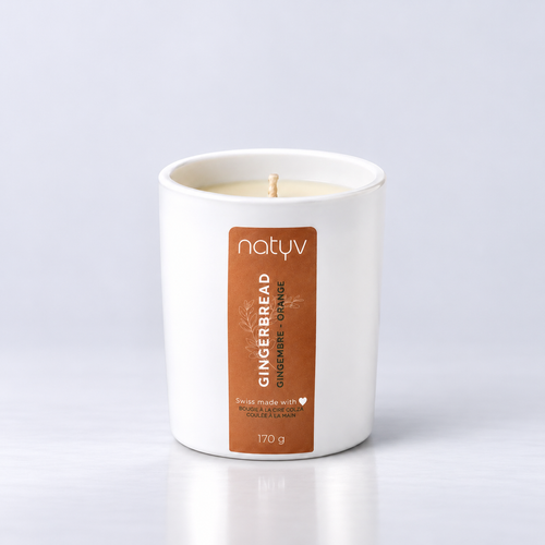 Bougie Gingerbread Natyv aux notes de gingembre et d’orange